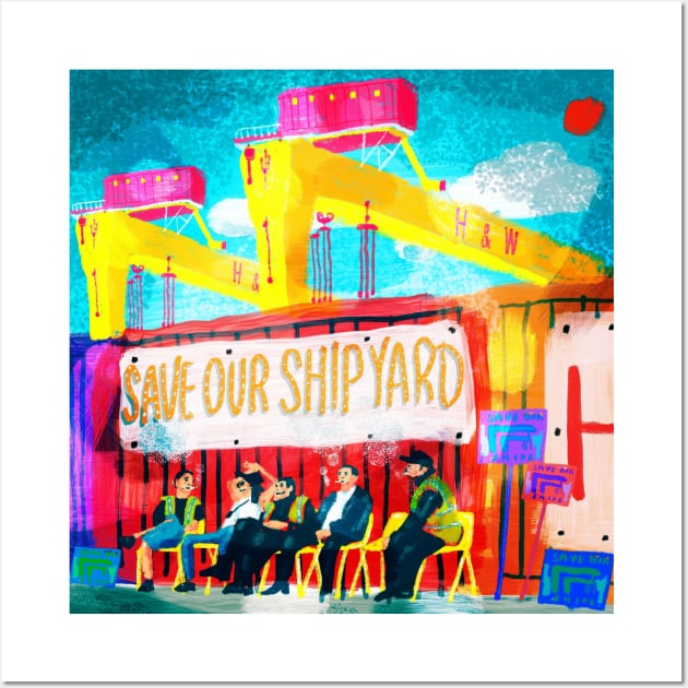 Shipyard Wall Art by MARKDONNELLYILLUSTRATION